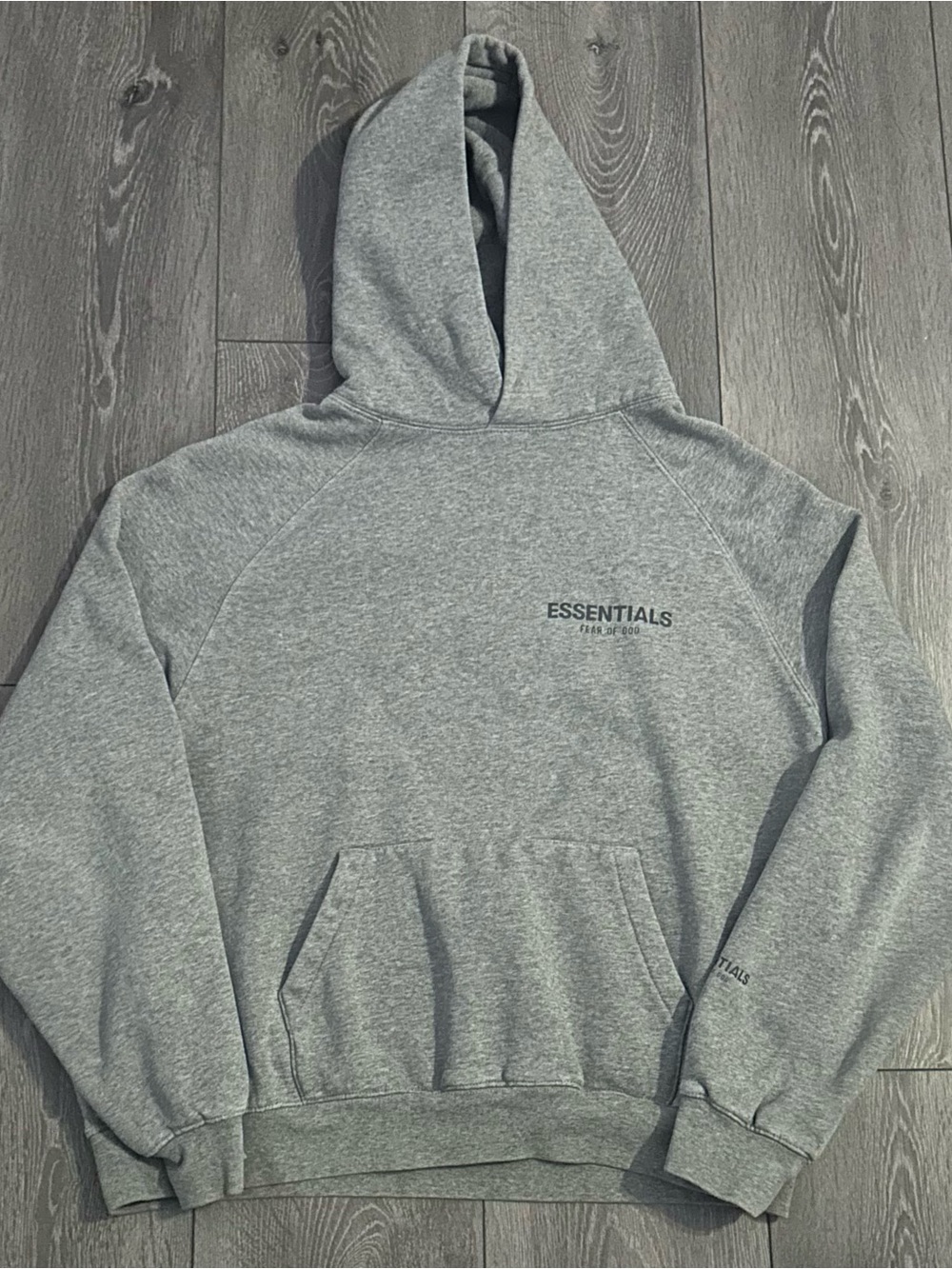Fear of God Essentials Gray Pullover Hoodie